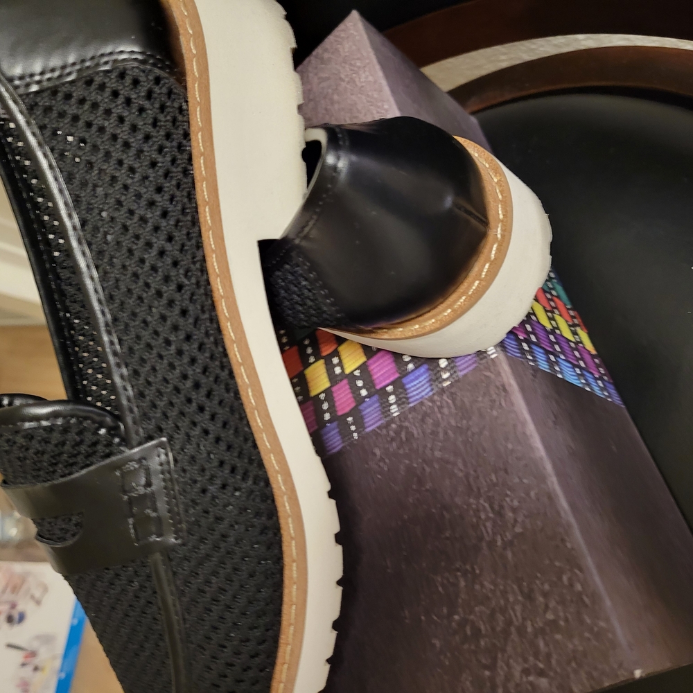Franco Sarto Black and White Loafers